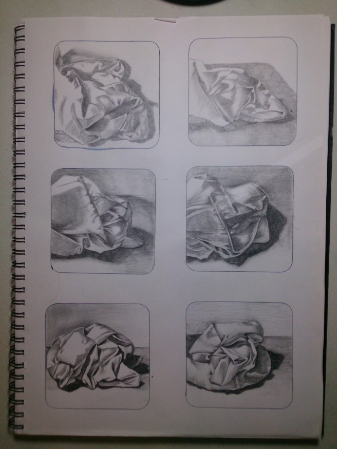 21/11/14 - pencil sketches in A3 sketchbook 